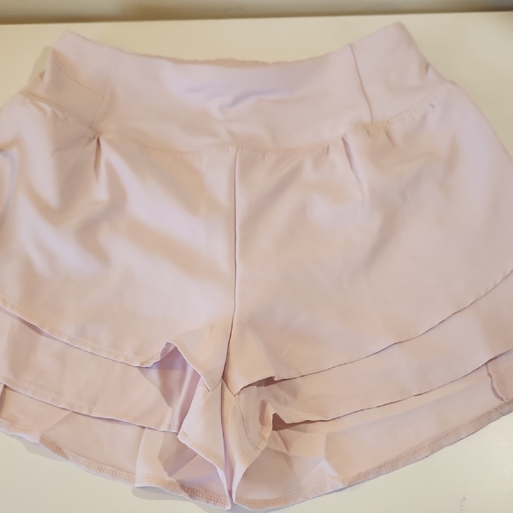 Simply Southern Pink Layered Athletic Shorts